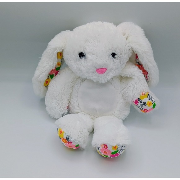 The Unbranded Brand Other - 10" Creatology WHITE Plush Flower Flower Ears Hand Feet Bunny Rabbit B5